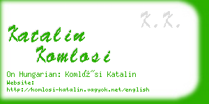 katalin komlosi business card